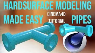 EASY HARD SURFACE PIPES IN CINEMA 4D 🛠️ | 3D MODELING TUTORIAL FOR BEGINNERS