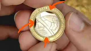 Incredible 2016 Army Two Pound Coin With Triple Clipped Inner Blank Mint Error!