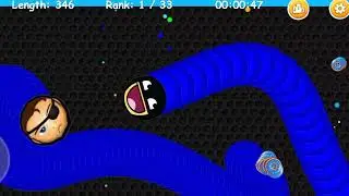 Cacing terbesar Superhero America Ninja || Worms zone Slither Snake Game #95293