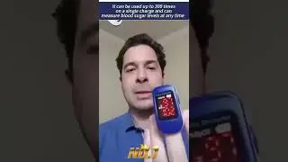 OMRON finger clip blood glucose monitor