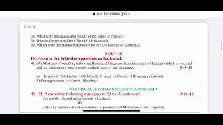 2nd Puc history model question paper 2022