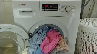 BOSCH WAB28220 washing machine, mix rapid wash 30 degrees program test example movie #340
