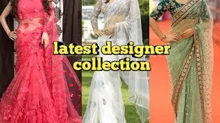 latest Net saree design//designer Partywear saree collection// embroidery net saree  #stylealbum