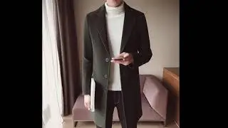 mid-length trench coat Korean style