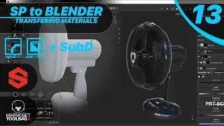 Modeling 3D Fan Game Asset | Substance painter to Blender with alpha | Part 13