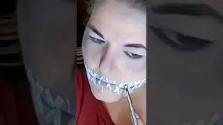 Painting Mouth Stitches #shorts