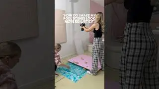 Pro tip for fake pool scenes in product photography! #diy #backdrop #fakeset #photography #bts
