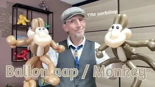 Ballon aap / Balloon monkey - Ballonworkshop - de Haagse ballonnenboer (238ste) little King Kong