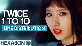 TWICE - 1 to 10 Line Distribution (Color Coded)