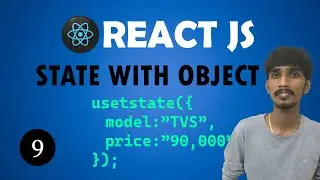 React JS Tutorial - State With Object  - 9    usestate({})   #reactjs #deepak_code