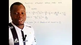 How To Form Quadratic Equation When The Roots Are Given