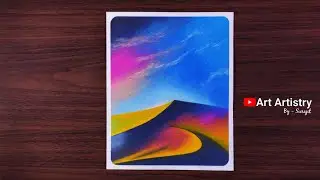 Soft Pastels Demonstration | Abstract Desert Scenery Drawing | Colour Combination | Art Artistry