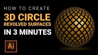 Create 3D Circle Revolve Surfaces | Adobe illustrator | Tutorial
