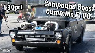Cummins Swapped F100 Farm Truck Goes 9s with Compound Turbos