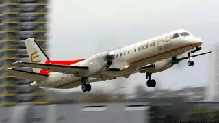 Etihad Regional & British Airways Saab 2000 at London-City [LCY/EGLL]