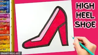 How to Draw a High Heel Shoe | Princess Shoe Drawing | Draw Smart