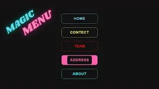 Neon Menu indicator by css and html