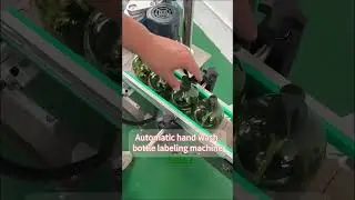 Automatic hand wash bottle labeling machine