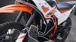 How To Install Tusk Quiet Glide Adventure Skid Plate & Crash Bars on KTM 390 ADV/Enduro R