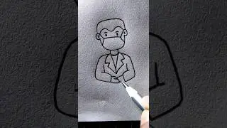 easy doctor drawing 💪💪🔥🔥 #art #drawing #shorts
