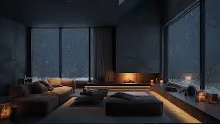 Pure Relaxing Piano Music with Soft Fireplace Ambience | Cozy Indoor Room Sounds for Deep Calm