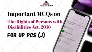 The Rights of Persons with Disabilities Act, 2016 | Important MCQs for UP PCS J Exam 2023 |