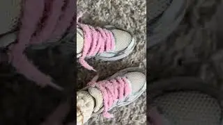 How to lace fuzzy shoe laces on sneakers! #howto #shoeaccessories #sneakers #shoelaces