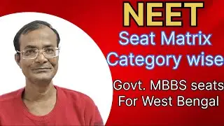 NEET SEAT MATRIX CATEGORY WISE (WEST BENGAL)
