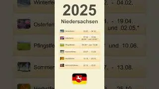 Ferien Niedersachsen 2025
