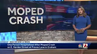 Graham: Moped driver hospitalized after involved in a crash with a vehicle, police say