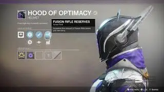 Destiny 2 Opulence Get Hood of Optimacy