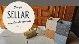 Sellando macetas de cemento