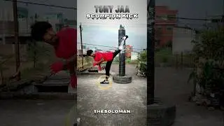 Tony Jaa Scorpion Kick 🦂 | Learn Deadly Muay Thai Move! #tutorial #kickboxing #muaythai #martialarts