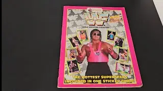ASMR Looking Through a Complete 1993 WWF (WWE) Merlin Sticker Album - Part 1