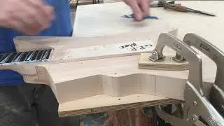 Fitting and glueing in the Set-Thru neck