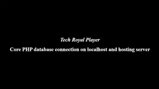 Database connection (Core PHP database connection on localhost and hostinger server) #database @2023