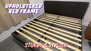 Sturdy and Stylish Upholstered Bed Frame - easy to assemble
