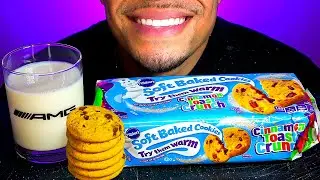 ASMR CINNAMON TOAST CRUNCH COOKIES WITH MILK PILLSBURY CEREAL MUKBANG EATING SOUNDS