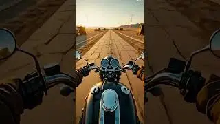 POV 4K Motorcycle Ride Through Desert Airfield 🏍️ | AI Cinematic #Shorts