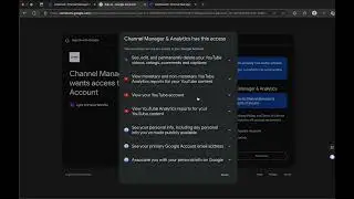 Channel Manager & Analytics demo with Google OAuth Client