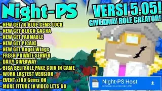 BELI ROLE PAKE COIN IN GAME?!🤯|GROWTOPIA PRIVATE SERVER TERBARU|FREE ROLE CREATOR🤩|Night-PS|JoinNow🥶