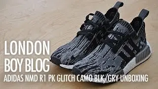Adidas NMD R1 PK Glitch Camo Black/Grey Unboxing