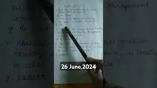 26 June,2024/ Current Affairs #apsc#upsc #like #shorts #conpetitiveexam #videos #handwrittennotes