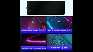 Gaming RGB Mouse Pad with 15W Wireless Charger 800*300*4mm