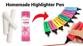 Normal Pen to highlighter pen/How to make Highlighter marker pen/diy highlighter pen/sketch pen #pen