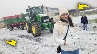 Przygotowujemy Plac Na Materiał Pod Wiatę! - Spadł Śnieg