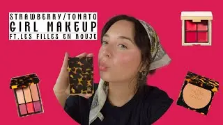 Клубнично-помидорный макияж для девушки с участием Les Filles En Rouje