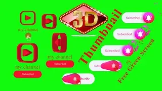 Green Screen Subscribe Button No Copyright- Fani Graphics #greenscreen #green #greenscreenvideo