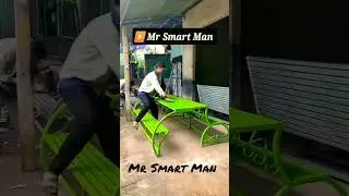 Adjustable Chair with Table Design  #Mr Smart Man Adjustable Furniture #space #smallspaces