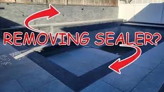 Removing Sealer from Pool Coping & Stacked Stone.